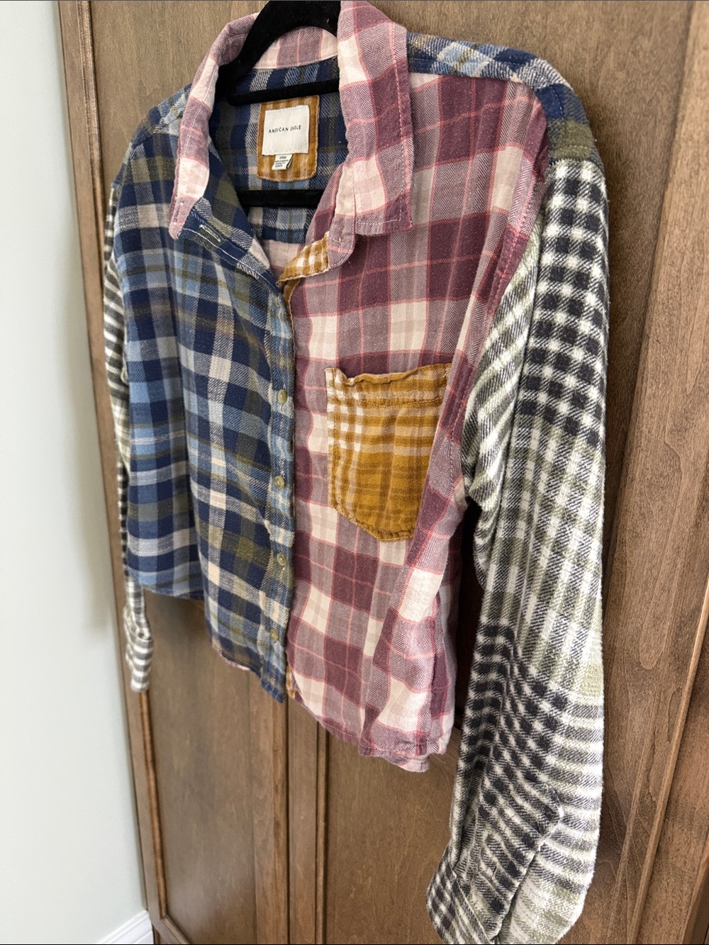 American Eagle Cozy Cabin Cropped Flannel